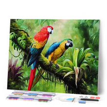 Laden Sie das Bild in den Galerie-Viewer, Diamond Painting | Diamond Painting - The Parrots | animals birds Diamond Painting Animals parrots | FiguredArt