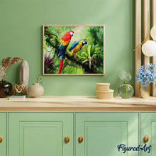 Laden Sie das Bild in den Galerie-Viewer, Diamond Painting | Diamond Painting - The Parrots | animals birds Diamond Painting Animals parrots | FiguredArt