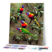 Laden Sie das Bild in den Galerie-Viewer, Diamond Painting | Diamond Painting - Blue-headed Parrots on Branch | animals birds Diamond Painting Animals parrots | FiguredArt