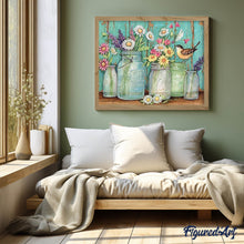 Laden Sie das Bild in den Galerie-Viewer, Diamond Painting | Diamond Painting - Vases and Bird | animals birds Diamond Painting Animals Diamond Painting kitchen kitchen | FiguredArt