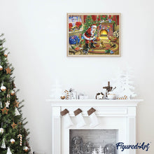 Laden Sie das Bild in den Galerie-Viewer, Diamond Painting | Diamond Painting - Santa Claus and Dog | animals christmas Diamond Painting Animals Diamond Painting Religion dogs |