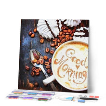 Laden Sie das Bild in den Galerie-Viewer, Diamond Painting | Diamond Painting - Good Morning Coffee | Diamond Painting kitchen kitchen | FiguredArt