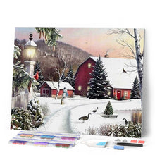 Laden Sie das Bild in den Galerie-Viewer, Diamond Painting | Diamond Painting - Snowy Farm | Diamond Painting Landscapes landscapes | FiguredArt