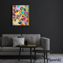 Laden Sie das Bild in den Galerie-Viewer, Diamond Painting – Herzen – 40 x 50 cm auf Keilrahmen gespannt | Figured'Art