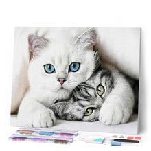 Laden Sie das Bild in den Galerie-Viewer, Diamond Painting | Diamond Painting - Friends Cats | animals cats Diamond Painting Animals | FiguredArt