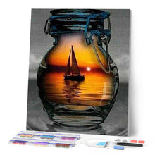 Laden Sie das Bild in den Galerie-Viewer, Diamond Painting | Diamond Painting - Sailboat and Vase | Diamond Painting Ships ships | FiguredArt