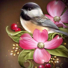 Laden Sie das Bild in den Galerie-Viewer, Diamond Painting, Kleiner Vogel und Blumen