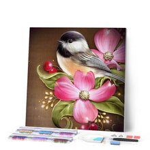Laden Sie das Bild in den Galerie-Viewer, Diamond Painting | Diamond Painting - Little Bird and Cup of Flowers | animals birds Diamond Painting Animals Diamond Painting Flowers