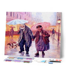 Laden Sie das Bild in den Galerie-Viewer, Diamond Painting | Diamond Painting - Couple in the Rain | Diamond Painting Romance romance | FiguredArt
