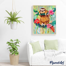 Laden Sie das Bild in den Galerie-Viewer, Diamond Painting – Hängendes Faultier | Figured'Art