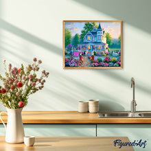 Laden Sie das Bild in den Galerie-Viewer, Diamond Painting – Großes Haus mit Blumengarten | Figured'Art