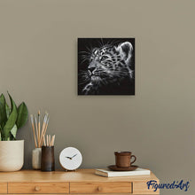 Laden Sie das Bild in den Galerie-Viewer, Diamond Painting | Diamond Painting - Black and white Leopard | animals Diamond Painting Animals leopards | FiguredArt