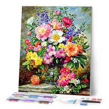 Laden Sie das Bild in den Galerie-Viewer, Diamond Painting – Ein Blumenstrauß von mehrfarbigen Blumen