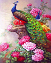 Laden Sie das Bild in den Galerie-Viewer, Diamond Painting – Pfauen und Blumen | Figured'Art