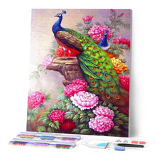 Laden Sie das Bild in den Galerie-Viewer, Diamond Painting – Pfauen und Blumen | Figured'Art