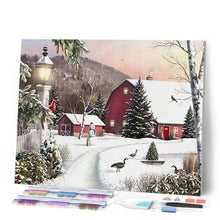 Laden Sie das Bild in den Galerie-Viewer, Diamond Painting | Diamond Painting - Farm in the Snow | Diamond Painting Landscapes landscapes winter | FiguredArt