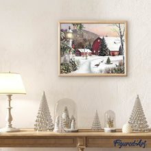 Laden Sie das Bild in den Galerie-Viewer, Diamond Painting | Diamond Painting - Farm in the Snow | Diamond Painting Landscapes landscapes winter | FiguredArt