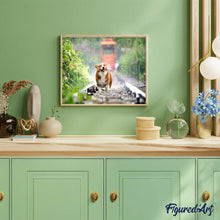 Laden Sie das Bild in den Galerie-Viewer, Diamond Painting – Hund auf den Gleisen | Figured'Art