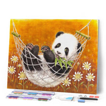Laden Sie das Bild in den Galerie-Viewer, Diamond Painting – Panda in seiner Hängematte