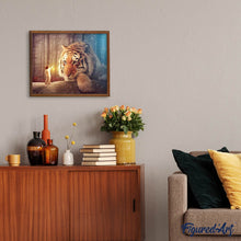 Laden Sie das Bild in den Galerie-Viewer, Diamond Painting | Diamond Painting - Woman and Tiger | animals Diamond Painting Animals tigers | FiguredArt