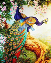 Laden Sie das Bild in den Galerie-Viewer, Diamond Painting, Pfaue auf einem Ast