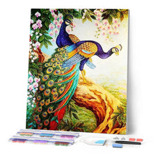 Laden Sie das Bild in den Galerie-Viewer, Diamond Painting | Diamond Painting - Peacocks on a branch | animals Diamond Painting Animals peacocks | FiguredArt