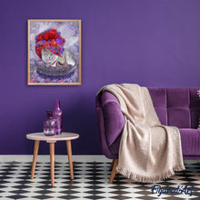 Laden Sie das Bild in den Galerie-Viewer, Diamond Painting | Diamond Painting - Cat with Hat and Necklace | animals cats Diamond Painting Animals | FiguredArt