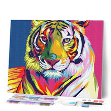 Laden Sie das Bild in den Galerie-Viewer, Diamond Painting | Diamond Painting - Tiger colorful | animals Diamond Painting Animals tigers | FiguredArt