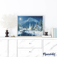 Laden Sie das Bild in den Galerie-Viewer, Diamond Painting | Diamond Painting - Village in the Snow | Diamond Painting Landscapes landscapes winter | FiguredArt