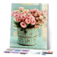 Laden Sie das Bild in den Galerie-Viewer, Diamond Painting | Diamond Painting - Rose Bouquet in a Bucket | Diamond Painting Flowers flowers | FiguredArt