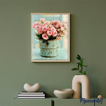 Laden Sie das Bild in den Galerie-Viewer, Diamond Painting | Diamond Painting - Rose Bouquet in a Bucket | Diamond Painting Flowers flowers | FiguredArt