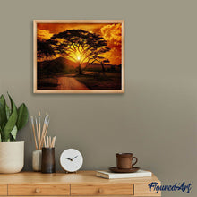 Laden Sie das Bild in den Galerie-Viewer, Diamond Painting – Großer Baum und Sonnenaufgang