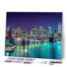Laden Sie das Bild in den Galerie-Viewer, Diamond Painting – Fluss und Wolkenkratzer