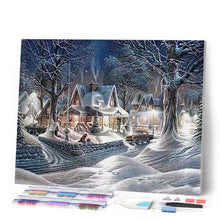 Laden Sie das Bild in den Galerie-Viewer, Diamond Painting | Diamond Painting - Homes during Winter | Diamond Painting Landscapes landscapes | FiguredArt