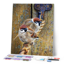Laden Sie das Bild in den Galerie-Viewer, Diamond Painting | Diamond Painting - Sparrows on a Rope | animals Diamond Painting Animals | FiguredArt