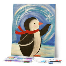 Laden Sie das Bild in den Galerie-Viewer, Diamond Painting | Diamond Painting - Penguin with red scarf | animals Diamond Painting Animals | FiguredArt
