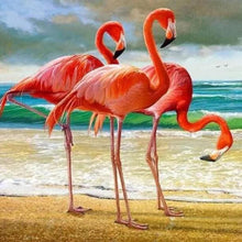 Laden Sie das Bild in den Galerie-Viewer, Diamond Painting, Drei Flamingos