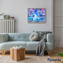 Laden Sie das Bild in den Galerie-Viewer, Diamond Painting | Diamond Painting - Dolphins and Fireworks | animals Diamond Painting Animals Diamond Painting Landscapes dolphins