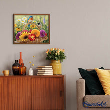 Laden Sie das Bild in den Galerie-Viewer, Diamond Painting | Diamond Painting - Basket of Flowers and Birds | animals birds Diamond Painting Animals | FiguredArt