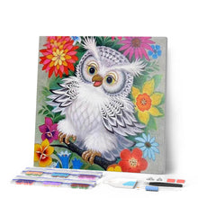 Laden Sie das Bild in den Galerie-Viewer, Diamond Painting | Diamond Painting - Owl and Flowers | animals Diamond Painting Animals flowers owls | FiguredArt