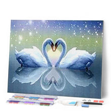 Laden Sie das Bild in den Galerie-Viewer, Diamond Painting | Diamond Painting - Swans and Heart | animals birds Diamond Painting Animals Diamond Painting Romance romance | FiguredArt