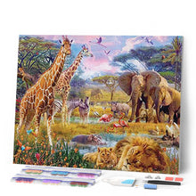 Laden Sie das Bild in den Galerie-Viewer, Diamond Painting – Tiere in der Savanne
