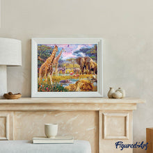 Laden Sie das Bild in den Galerie-Viewer, Diamond Painting – Tiere in der Savanne