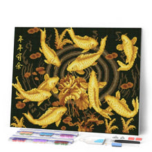 Laden Sie das Bild in den Galerie-Viewer, Diamond Painting – Golden Koi-Karpfen