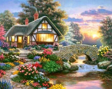 Laden Sie das Bild in den Galerie-Viewer, Diamond Painting, Gemütliches Haus und Blumen