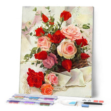 Laden Sie das Bild in den Galerie-Viewer, Diamond Painting | Diamond Painting - Pretty Roses | Diamond Painting Flowers flowers | FiguredArt
