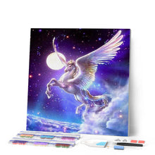 Laden Sie das Bild in den Galerie-Viewer, Diamond Painting | Diamond Painting - Unicorn and Moon | animals Diamond Painting Animals Diamond Painting Landscapes landscapes unicorns |