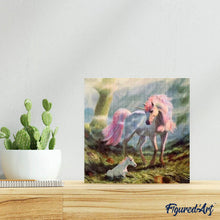Laden Sie das Bild in den Galerie-Viewer, Diamond Painting | Diamond Painting - Unicorn and Baby | animals Diamond Painting Animals unicorns | FiguredArt