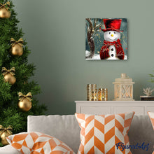 Laden Sie das Bild in den Galerie-Viewer, Diamond Painting | Diamond Painting - Snowman smiling | Diamond Painting Landscapes landscapes winter | FiguredArt