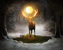 Laden Sie das Bild in den Galerie-Viewer, Diamond Painting, Hirsch und Vollmond